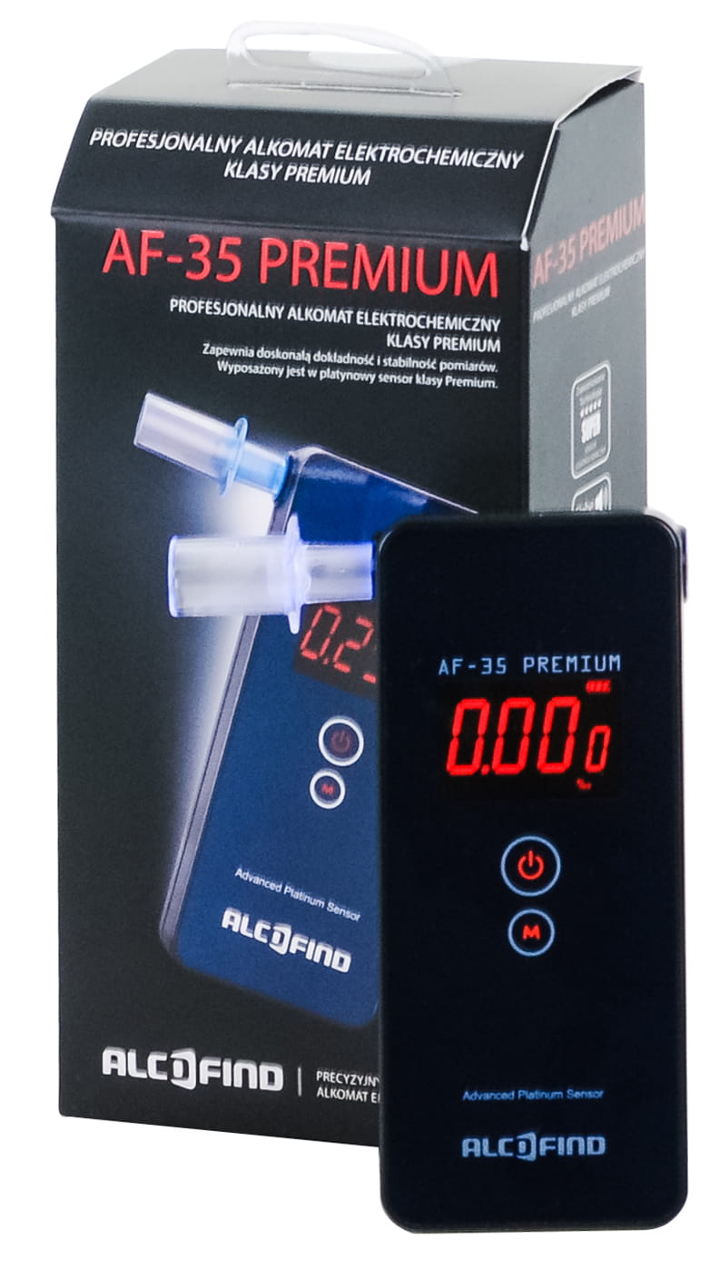 Osobisty alkomat AF-35 Premium marki AlcoFind z adiustacją w pakiecie - obrazek 2