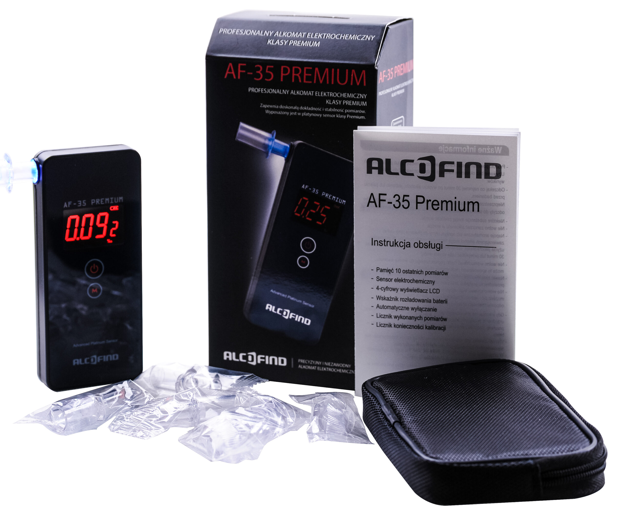 Osobisty alkomat AF-35 Premium marki AlcoFind z adiustacją w pakiecie - obrazek 9